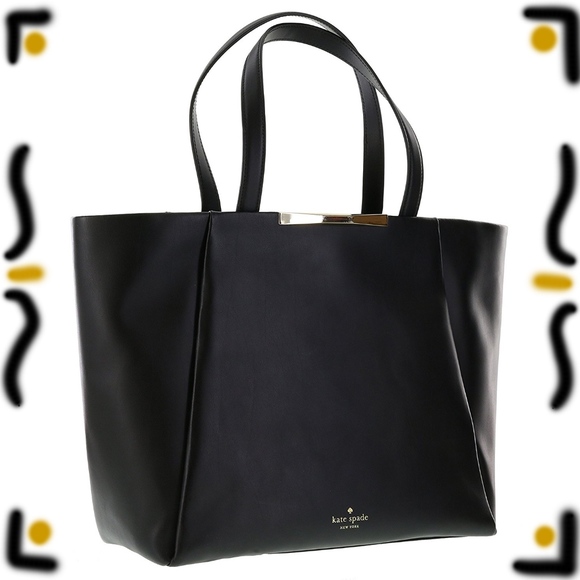 kate spade Handbags - Kate Spade Purse Tote Black Leather Luxury Bag Elegant